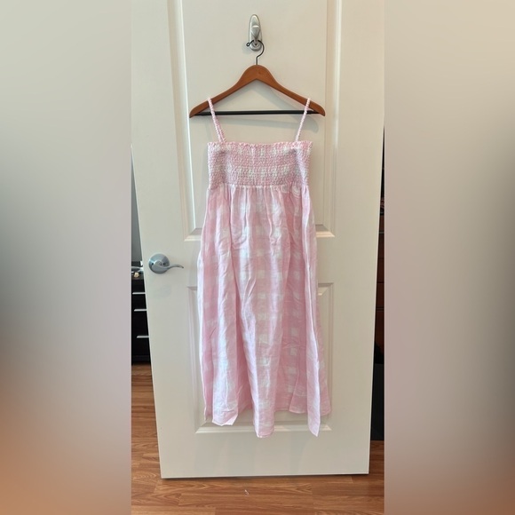 Solid and Striped The Willow Skirt Dress Linen Gauze Gingham Size Large NWT - Picture 4 of 16